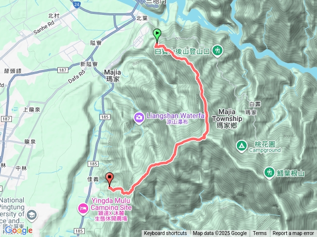 白賓山-真笠山-真笠東北峰-笠頂山縱走