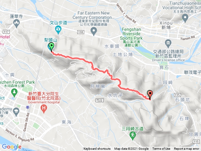新竹 新埔水坑仔-竹北犁頭山