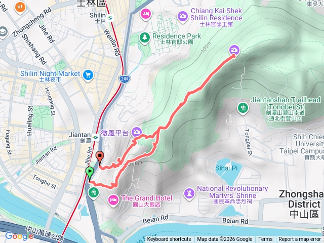 台北圓山景區劍潭山步道(台塑)