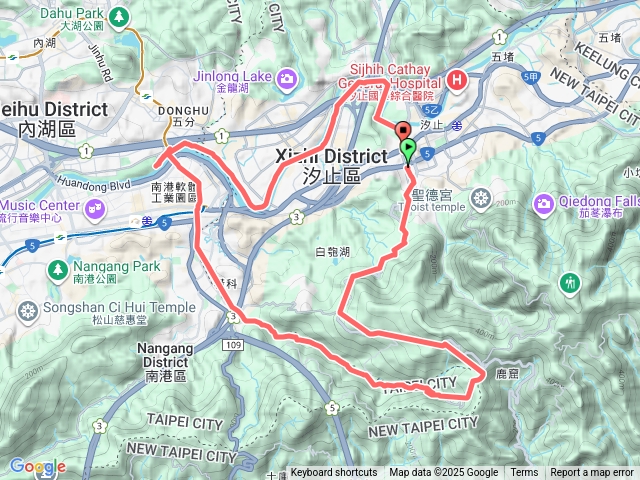 汐止和平鴿健走○型路線