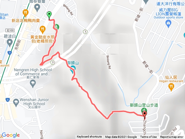 獅頭山(中興路>長春路)