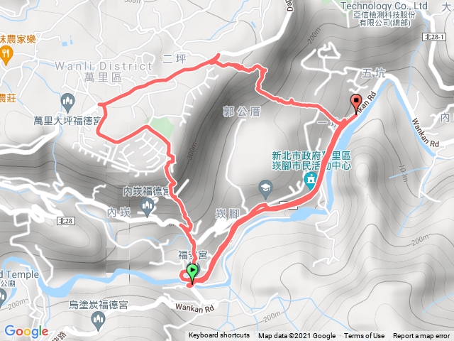 萬里內崁腳古道連走大坪保甲路