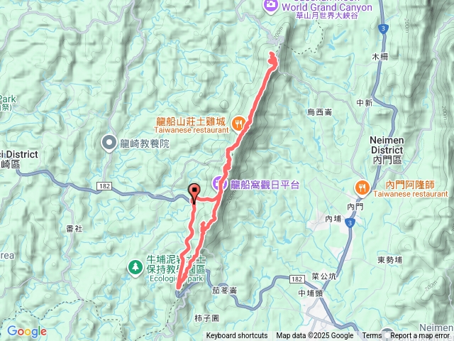 五間登山步道-龍船山-三里分山-大林尾山-308高地-龍船窩山（軍事用）-烏頭山（未竟）2025-12-12