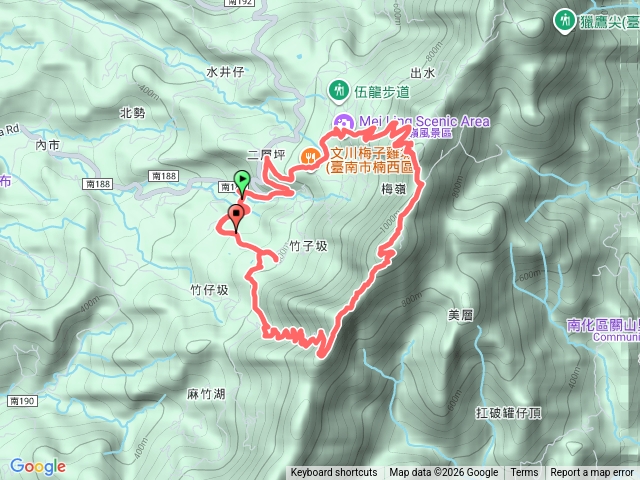 梅嶺遊客休閒中心上美麗峰經竹子尖山O型預覽圖