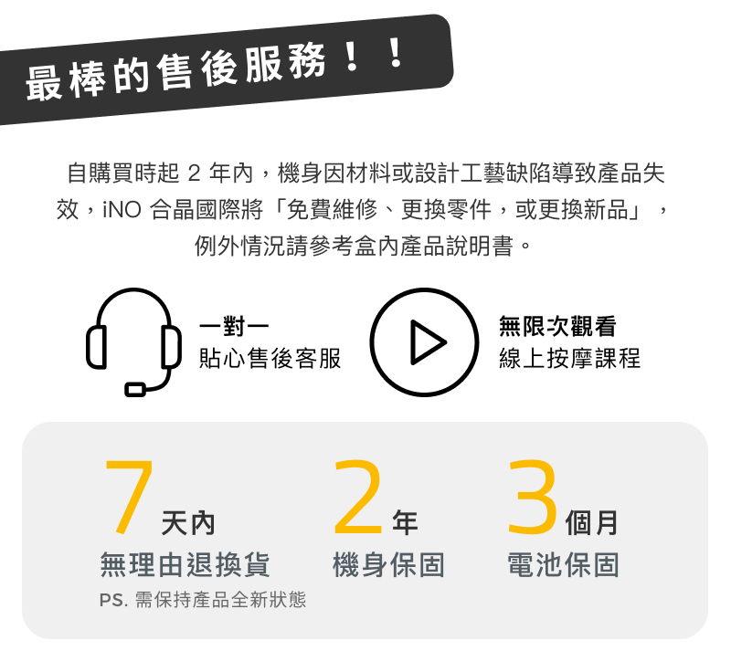 iNO小捶按摩槍商品規格
