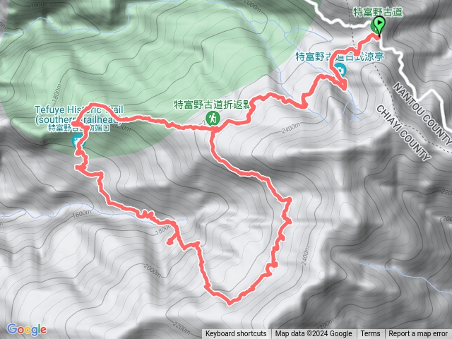 特富野古道走拉拉喀斯神木群