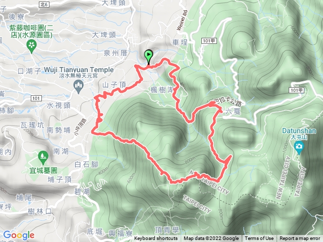 跤頭趺崙面天山向天池新路回楓樹湖