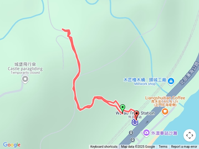 外澳石空步道雨後泥濘