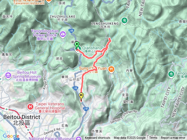 陽明山公車總站→64番石佛→娟絲瀑布→北市第11公墓→出仰德大道