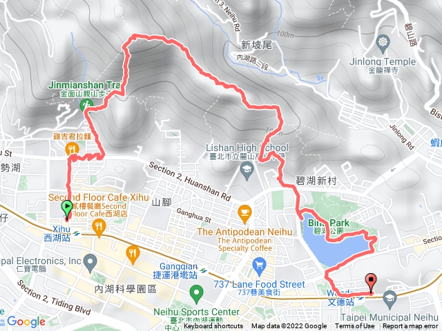 捷運西湖站-捷運文德站