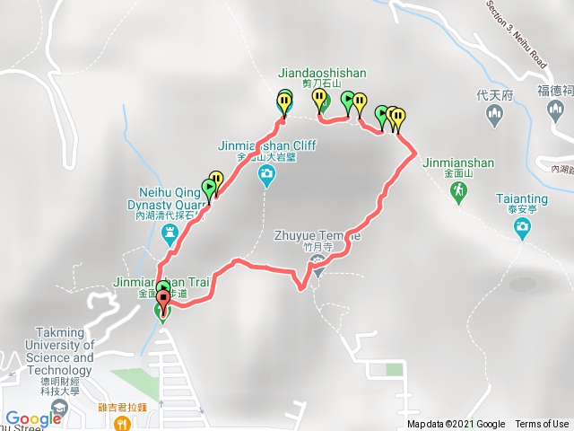 金面山O型(竹月寺➡️剪刀石➡️論劍亭➡️採石場)