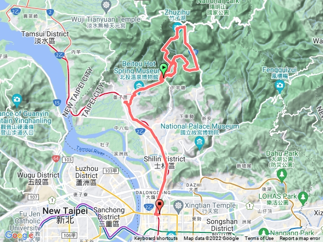 十八挖圳道至竹子湖行