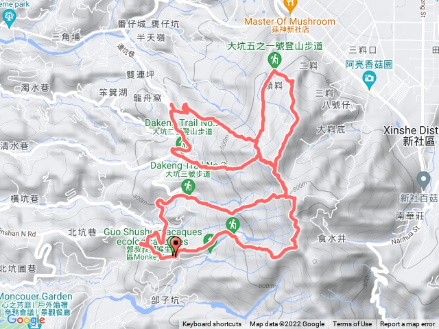 1110821大坑1至5及5-1步道縱走