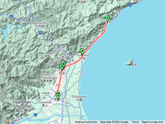 大溪龜山外澳頭城頂埔礁溪四城宜蘭徒步