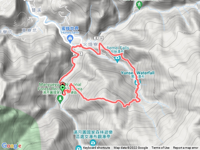 蚋仔溪上熊空南山，下雲森瀑布