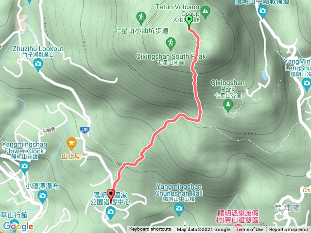 七星主峰到苗圃登山口
