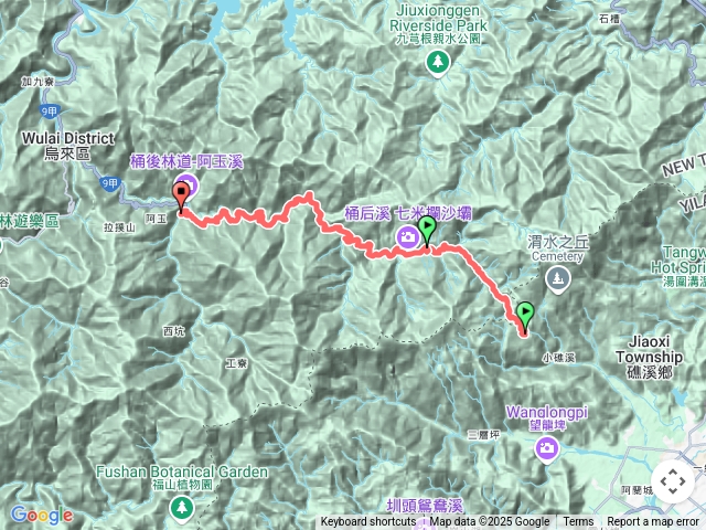 桶后越嶺如果你沒申請接駁車就是這樣