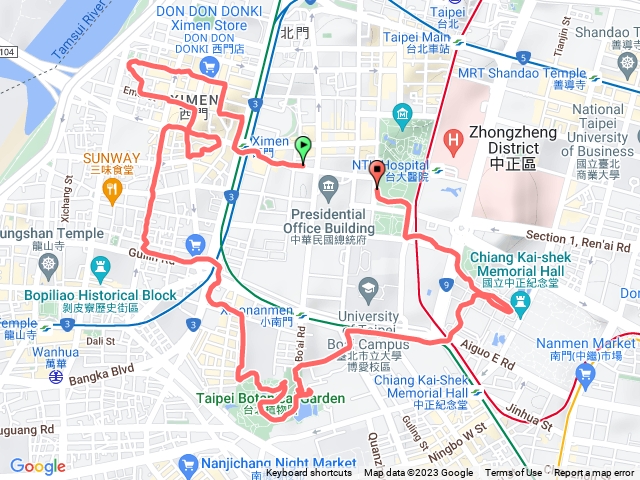 總統府西門町半日遊