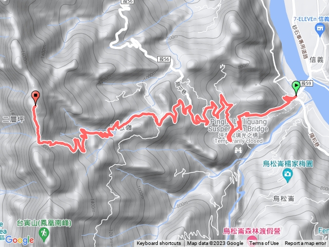 信義鄉順平巷上鳳凰山