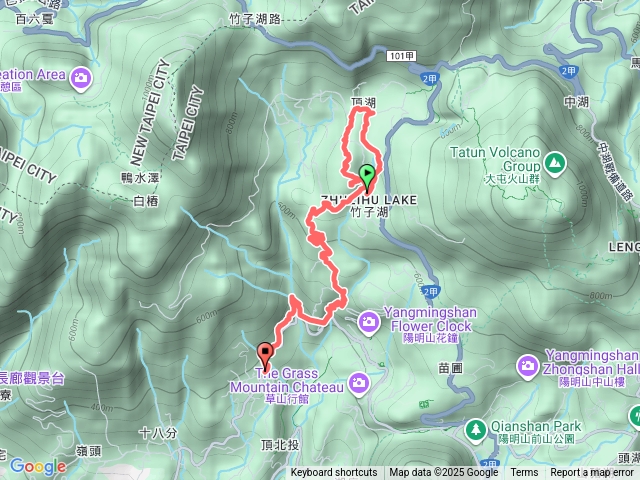 竹子湖大屯瀑布猴崁吊橋