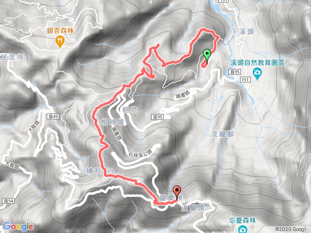 溪頭山到龍鳳峽