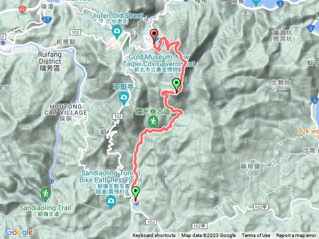 牡丹車站、燦光古道、燦光寮山、無耳茶壺山、黃金博物館健走