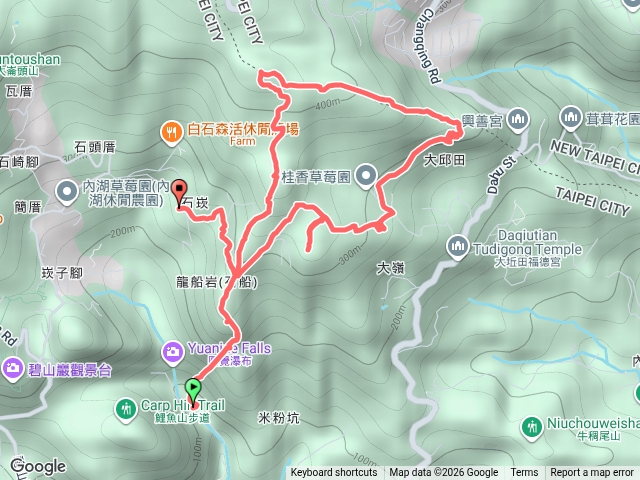 龍船岩-大丘田山-白石湖山O繞預覽圖