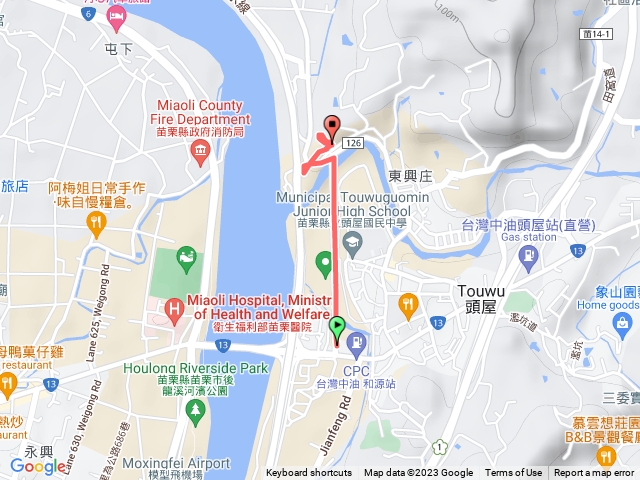 🔺苗栗/頭屋/東興庄、頭屋，H71m (後龍溪町杭標）