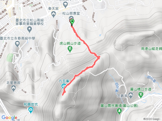 慈惠堂→九五峰→南港山
