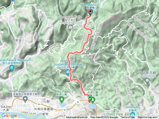 2022年臺北大縱走：尋寶任務臺北大縱走第四段：大湖公園至風櫃口 20220312