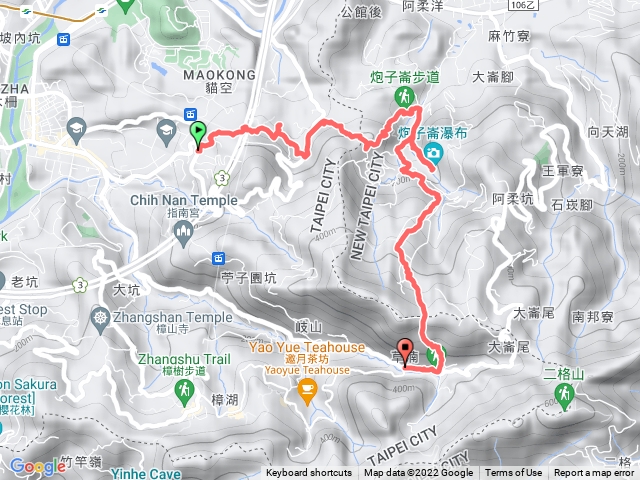 猴山坑古道-炮子崙步道-炮子崙瀑布-茶山古道-林家草厝-草湳(2022-5-21)