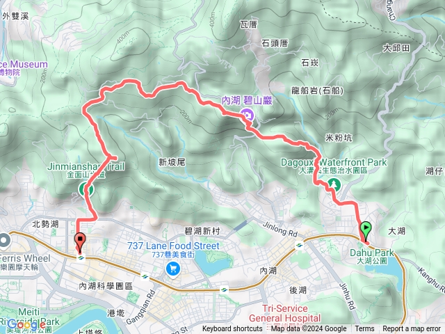 大湖公園站-鯉魚山-忠勇山-剪刀石山-西湖站預覽圖