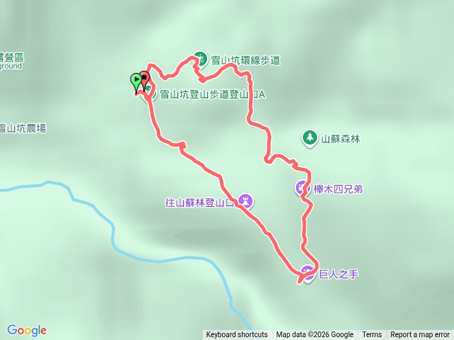 台中雪山坑登山步道O繞20260322預覽圖