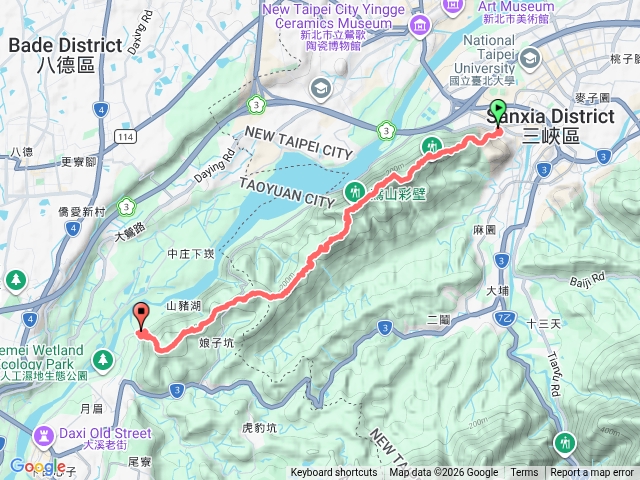 2026.03.22 鳶娘縱走（起登福德宮 鳶山-福德坑山-彩壁-五十分山-烏塗窟山-娘子坑山 山豬湖）預覽圖