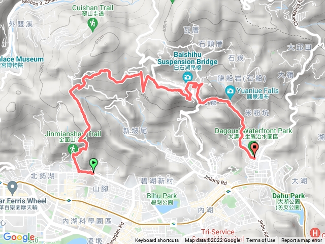 金面山到大溝溪公園