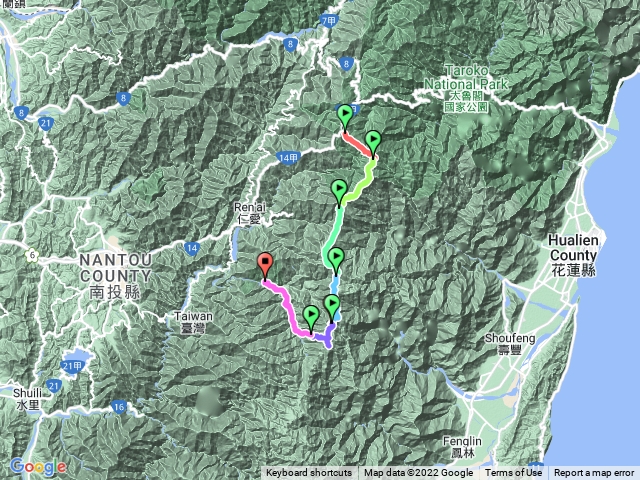 奇萊出能高安東軍6日(卡羅樓經由)