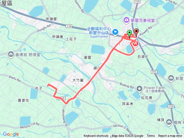 新屋舊城街區.第一公有零售市場.水巷步道.八本簿臨時紅壇.南圳水汴頭.田頭伯公