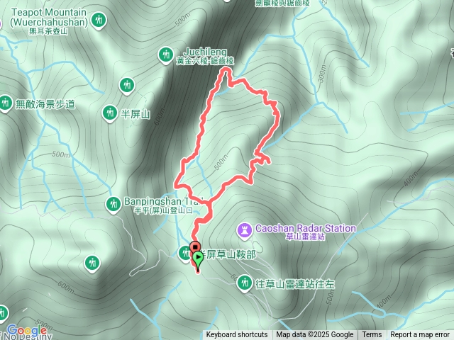半屏山白蝶村野豬巷半屏大瀑布溪底路回金和產道1141107預覽圖