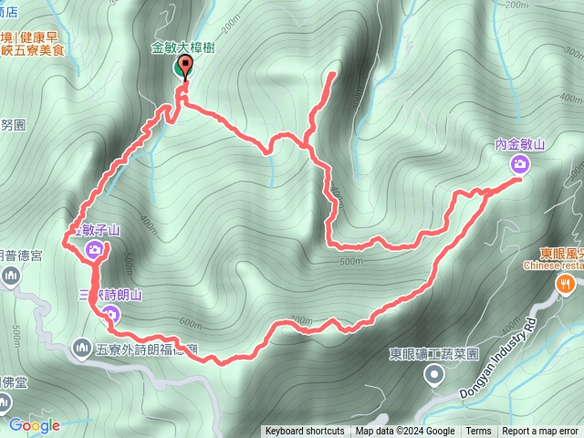 2020-03-01金敏子山～詩朗山～塞口坑山～內金敏山～445峰O繞