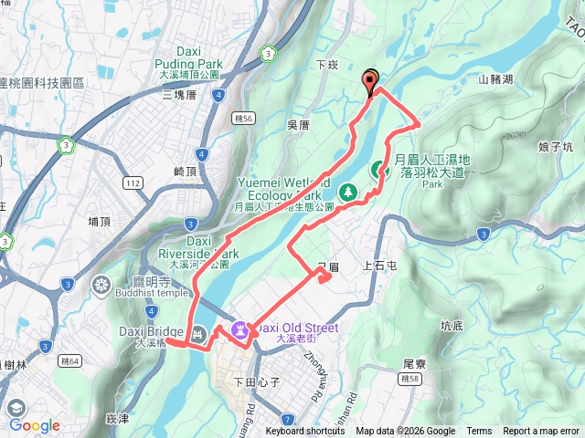 中庄吊橋-月眉落羽松-大溪老街