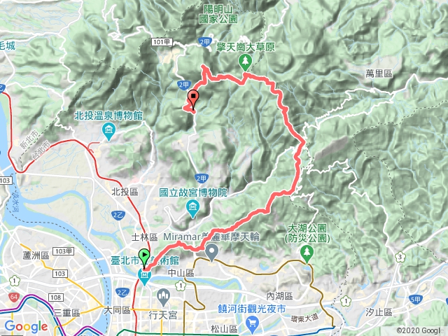 劍潭.大崙頭.風擎步道.七星山.苗圃.前山公園