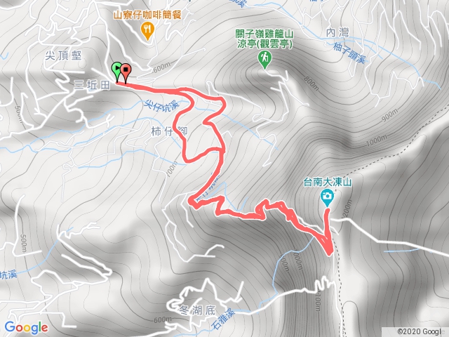 關子嶺大凍山步道＆三角點1241m-土地公廟出發