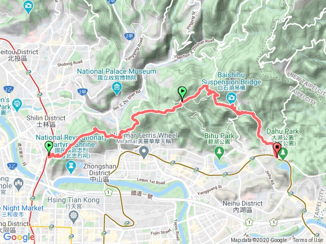 台北大縱走第一段+園覺瀑布-大湖公園
