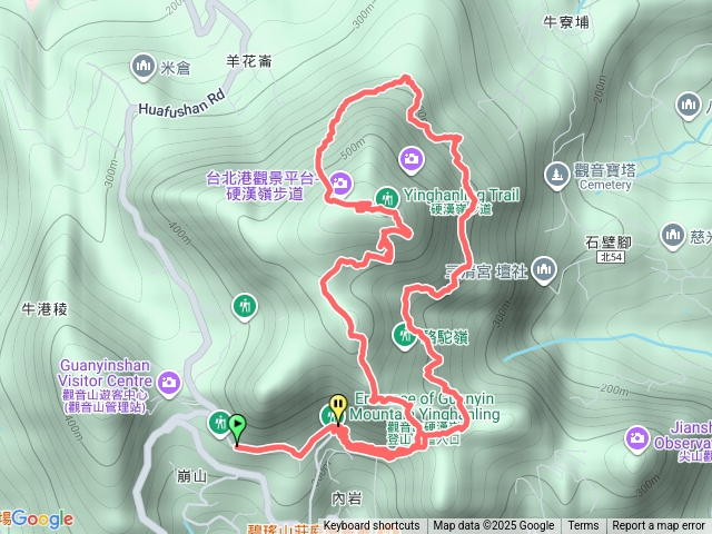 觀音山尖山步道大崩壁北橫