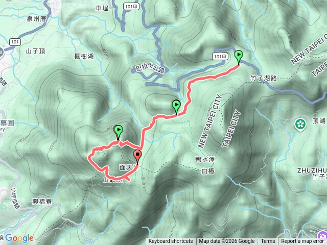二子坪~面天山~向天山~二子坪預覽圖