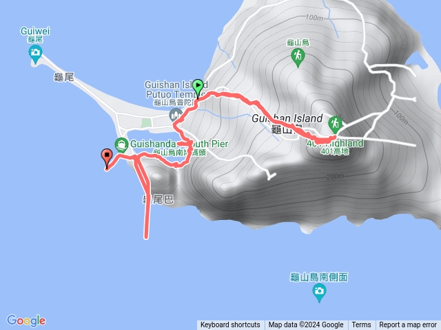 龜山島登401高地，遊湖步道預覽圖
