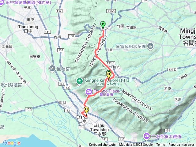 114、10、11松柏嶺（受天宮）赤水崎北天宮一二水火車站