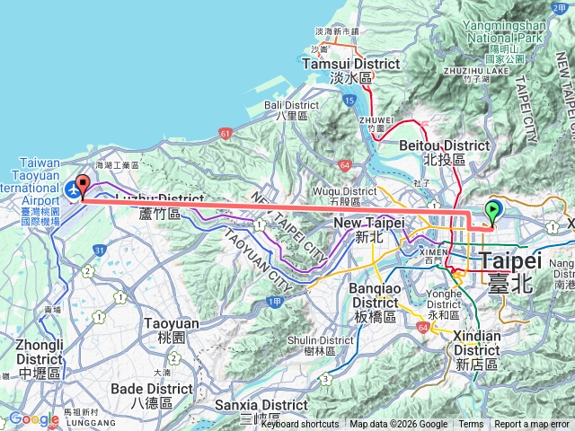 2026.01.11松山機場往桃園機場第一航廈軌跡