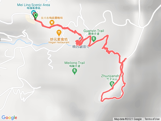 小百岳竹子尖山步道-觀音步道進出202101281450