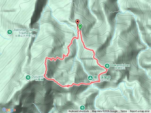 2026/02/14哈加縱走(最後100公尺拉繩垂直陡上加里山三角點路段相當有挑戰)預覽圖